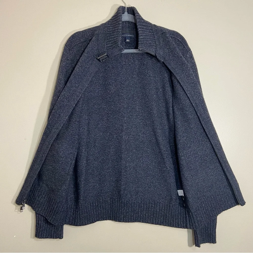 Banana Republic Wool Blend Zip-Up Sweater- men’s L